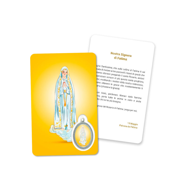 Prayer's card of Our Lady of Fátima