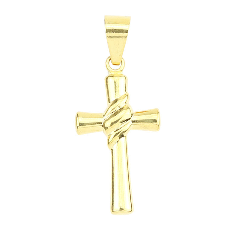 Golden cross pendant