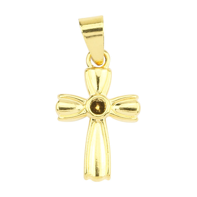 Golden cross pendant