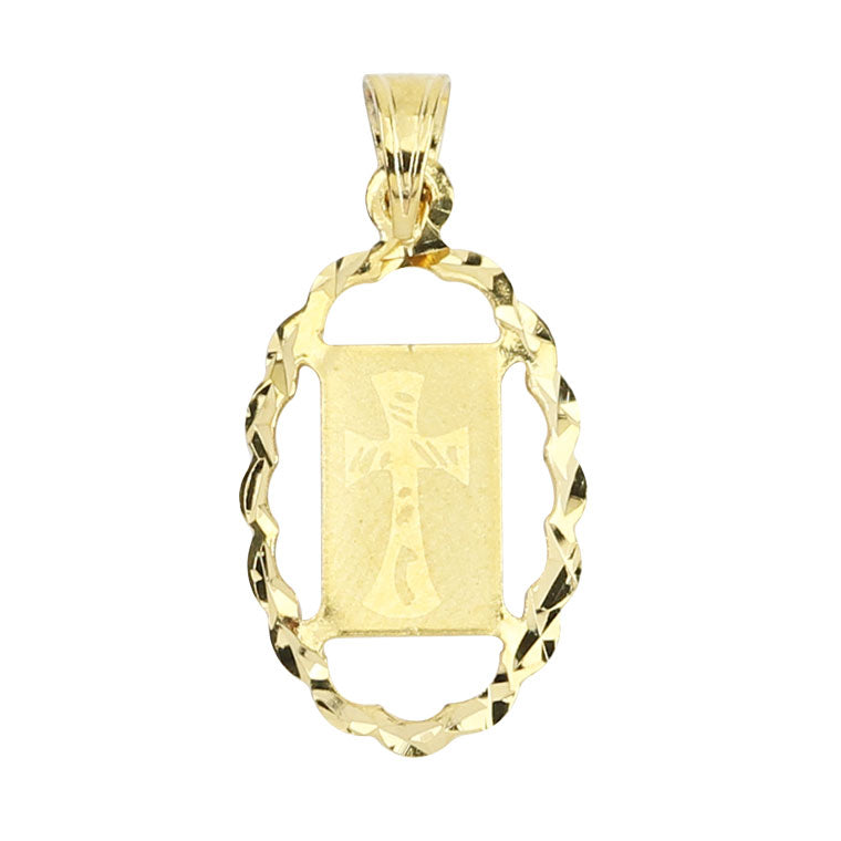 Golden cross pendant