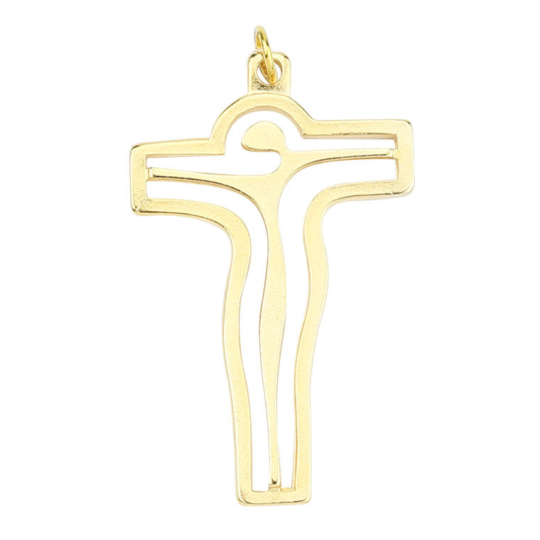 Golden pendant of Christ on the Cross