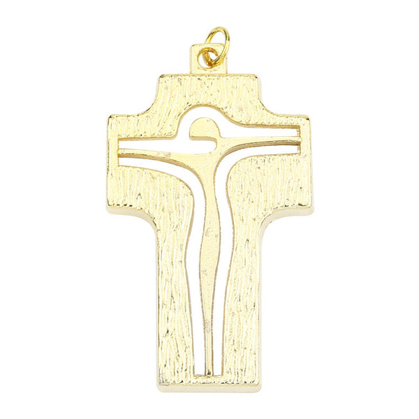 Golden pendant of Christ on the Cross