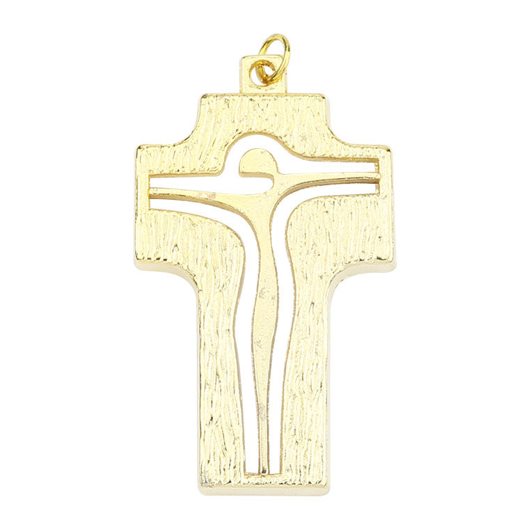 Golden pendant of Christ on the Cross