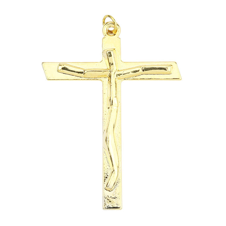 Golden pendant of Christ on the Cross