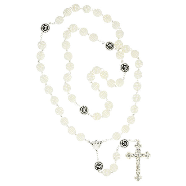 Rosary with crown and roses
