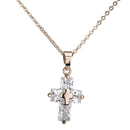 Zircon cross pendant
