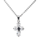 Zircon cross necklace