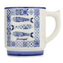 Faience mug with sardines