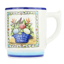 Mug with basket of flowers
