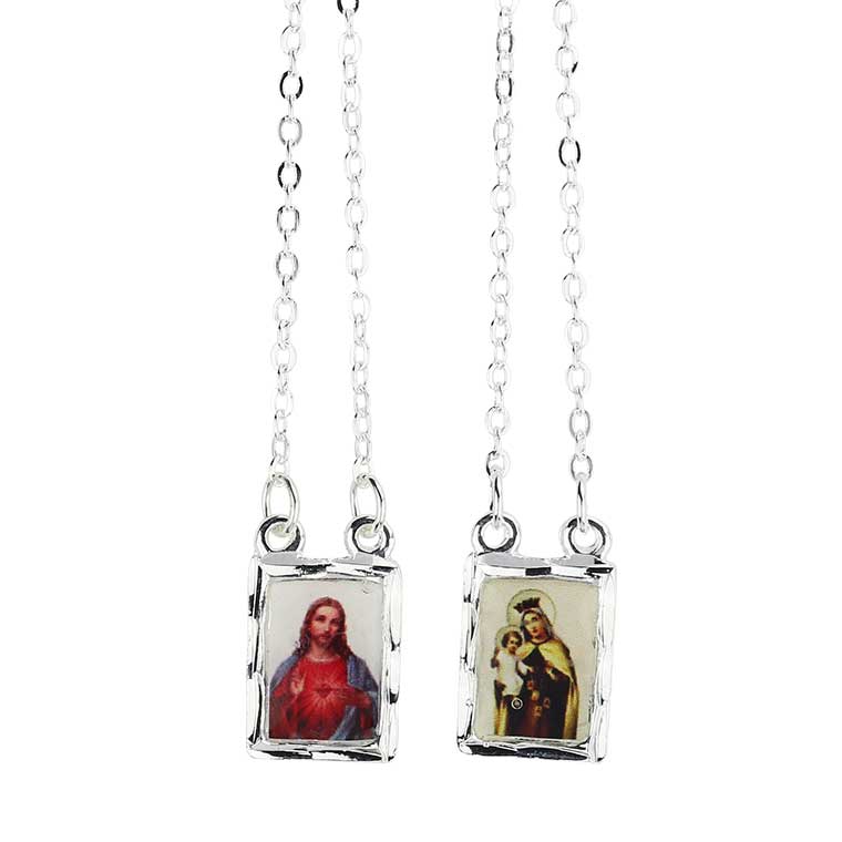 Silver plated scapular
