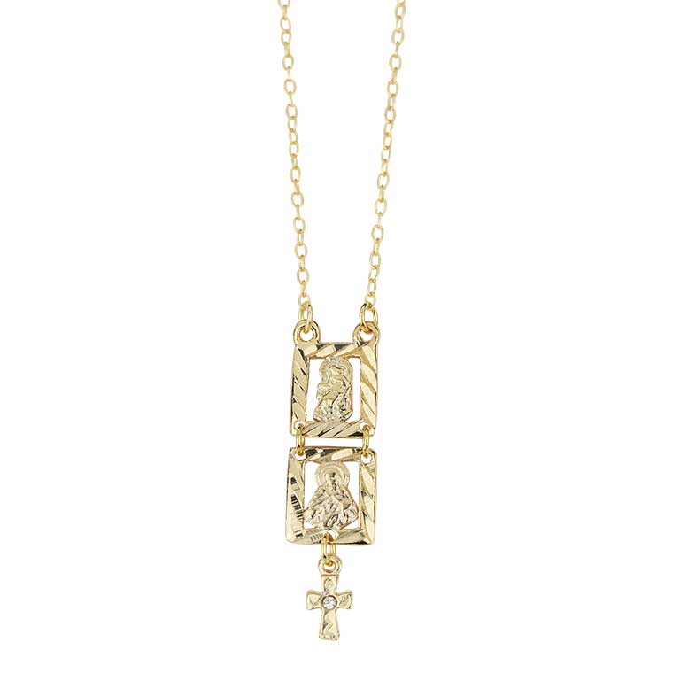 Golden plated scapular necklace