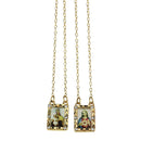 Golden scapular with rhinestones