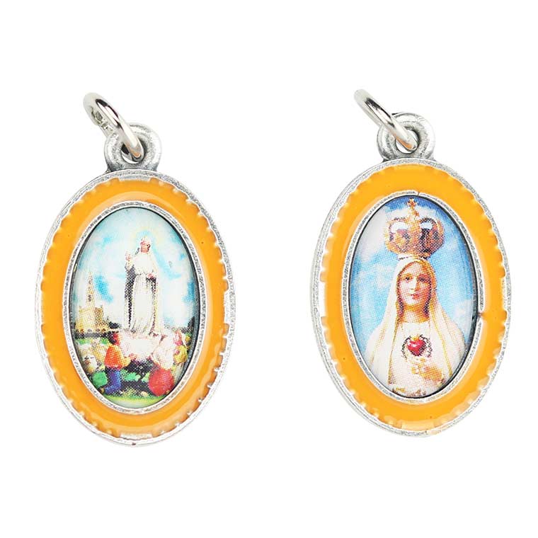 Dwustronny medalik Matki Bożej Fatimskiej