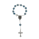 Decade rosary of blue roses