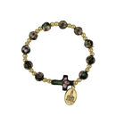 Dark crystal bracelet with cross
