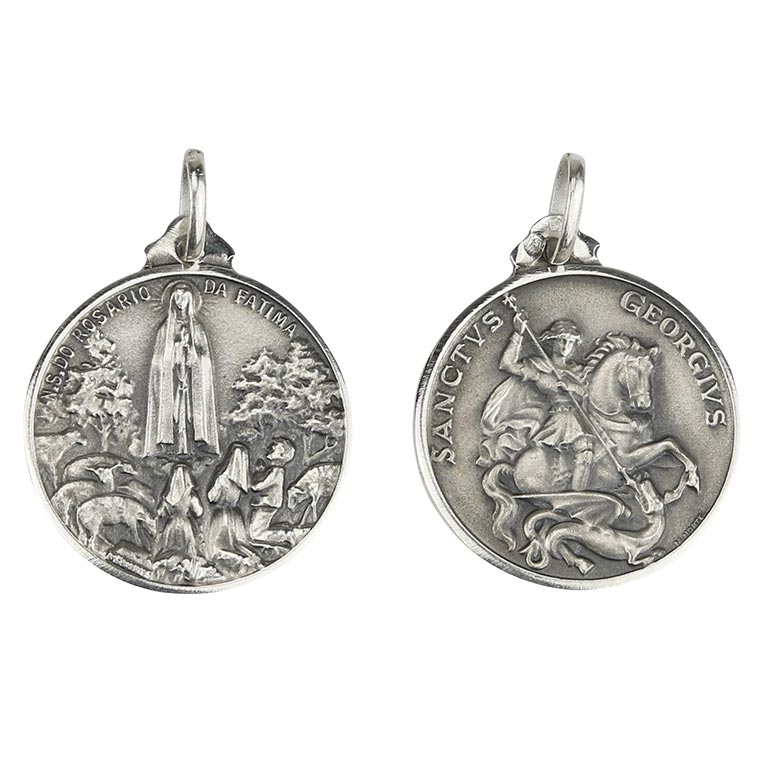 Medaille des Heiligen Georg – 925er Sterlingsilber