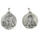 Medal of the Sacred Heart of Jesus and Mary - Silver 925