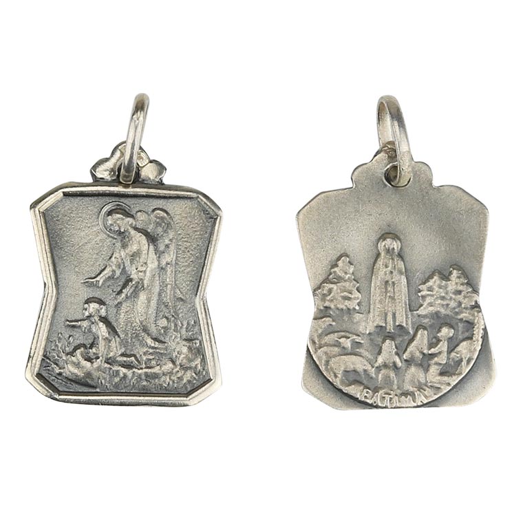 Guardian Angel Medal with Boy - 925 Silver