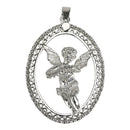 Angel Medal with Accordion - 925 Silver