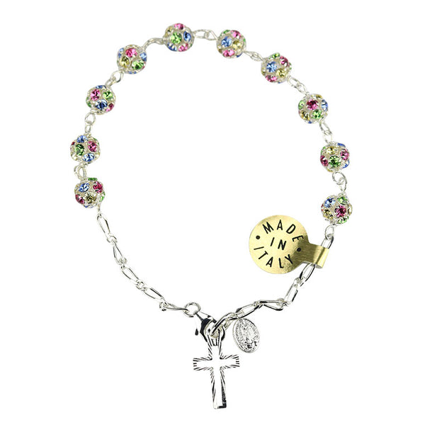 Swarovski crystal catholic bracelet
