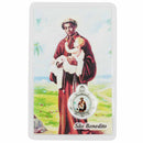 Prayer card to Saint Benedict