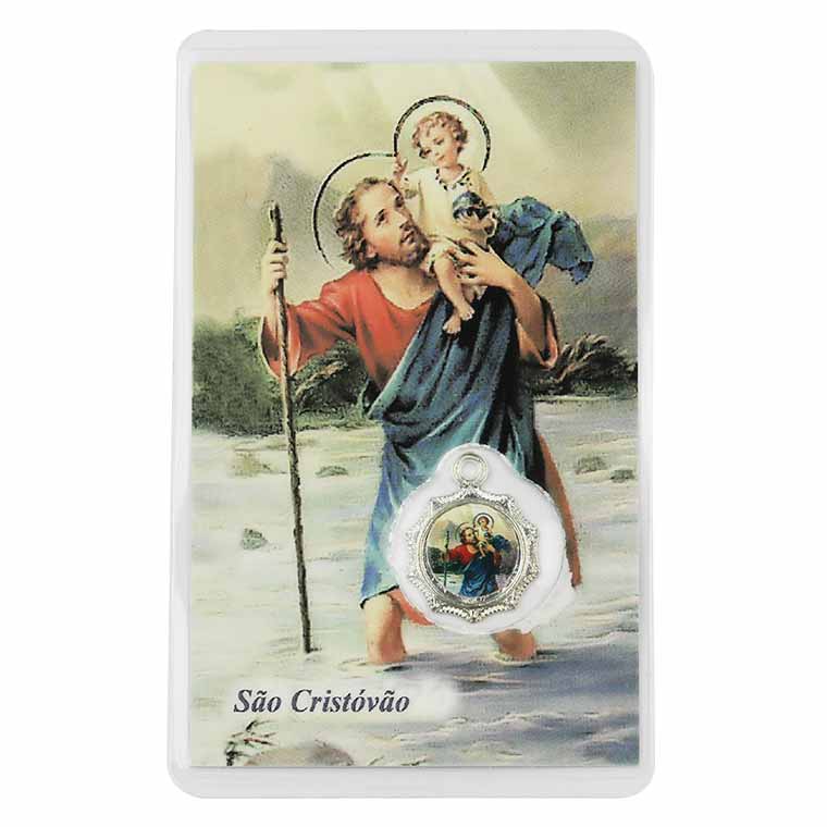 Saint Christopher prayer card