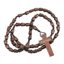 Rosary of wood-shaped acorns