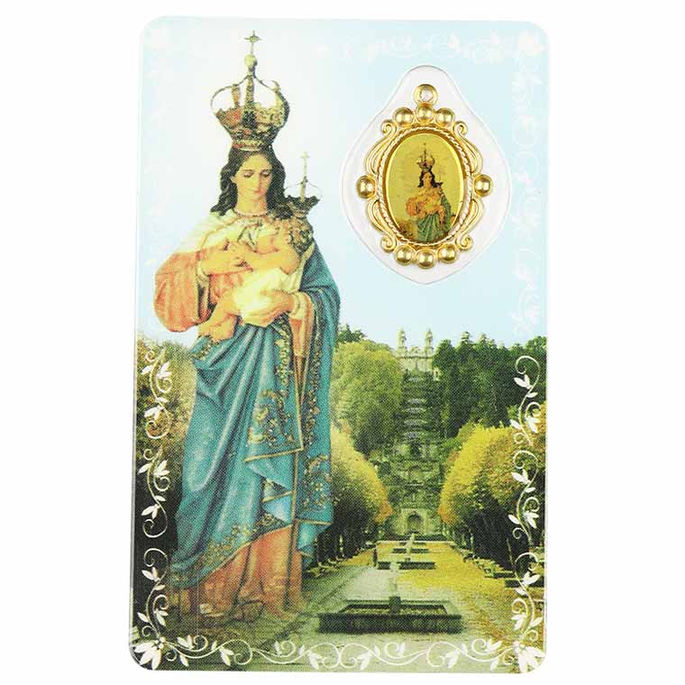 Prayer card of Our Lady of Remedies