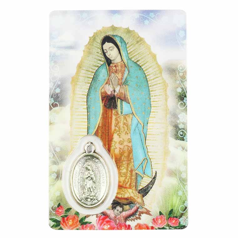 Prayer card of Our Lady of Guadalupe