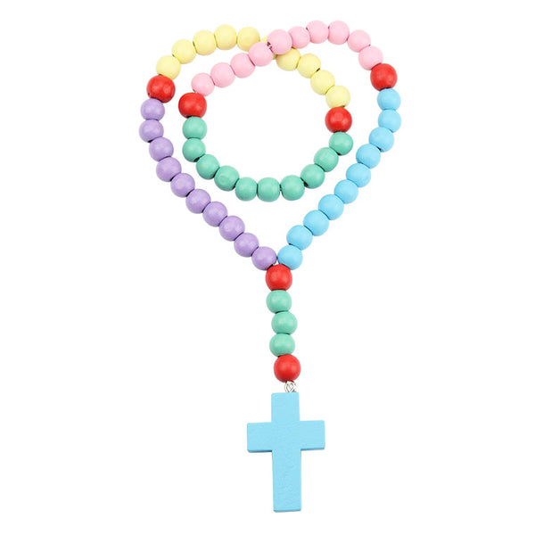 Coloured wooden rosary