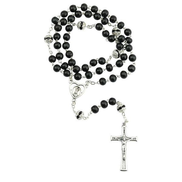 Wood and shamballa rosary