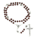 Wooden rosary with roses