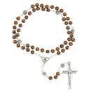 Wooden rosary with roses