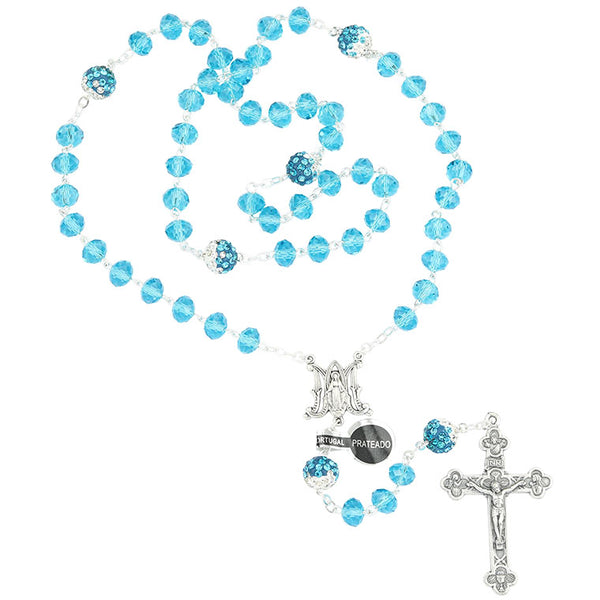 Rosary beads of crystal and Shamballa
