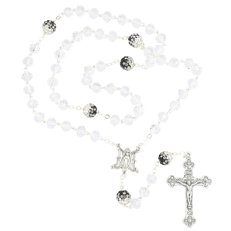 Rosary beads of crystal and Shamballa