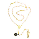Pink crystal rosary of Fatima