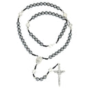 Rosary of hematite and zamac