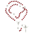 Crystal rosary with hearts