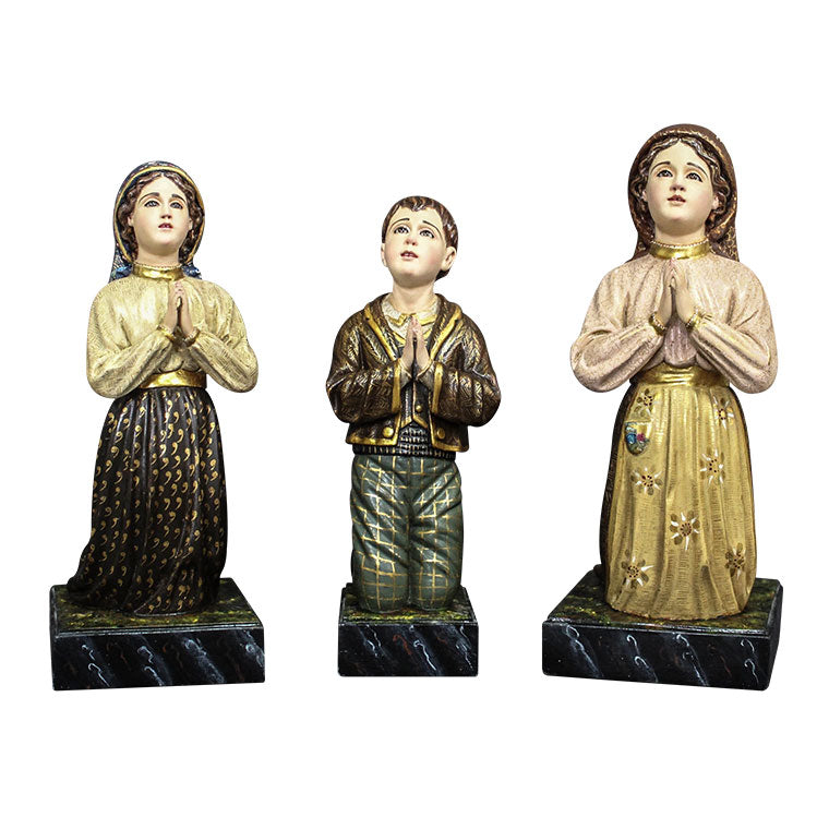 Little Shepherds of Fatima 3 statues - Wood