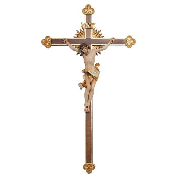 Crucifix Christ Leonardo baroque cross - wood