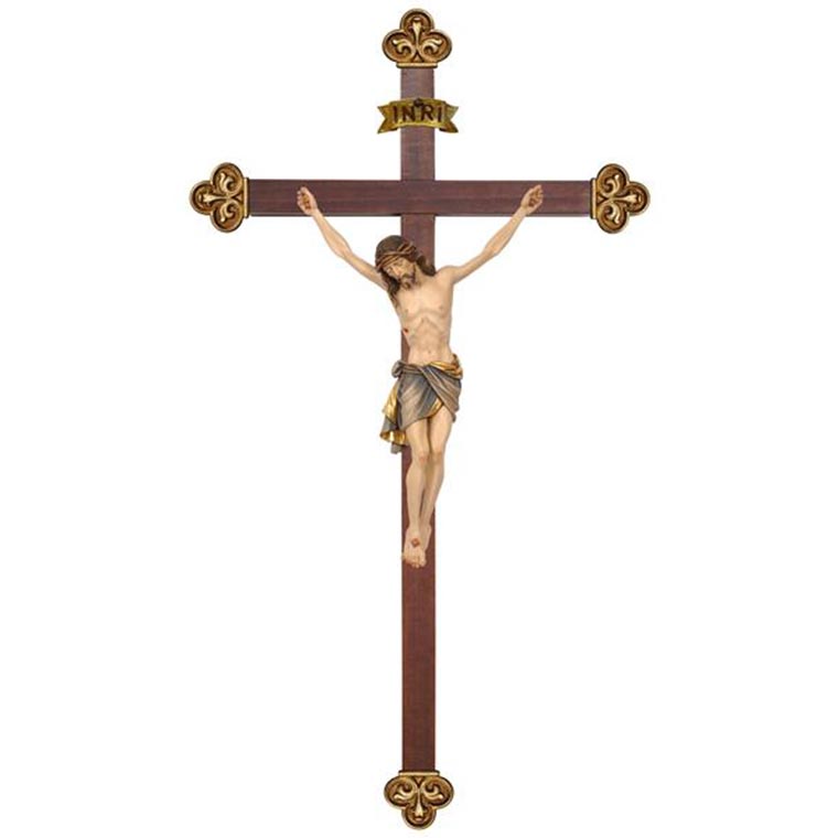 Crucifix Christ Sienabaroque cross - wood