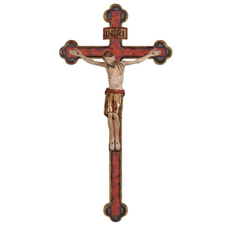Crucifix Christ San Damiano baroque cross - wood