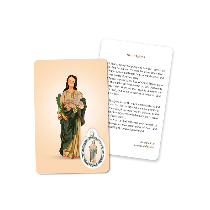 Gebetskarte der Heiligen Agnes