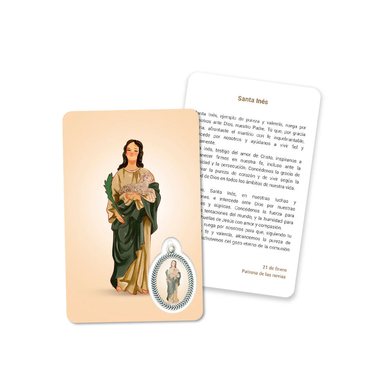 Gebetskarte der Heiligen Agnes