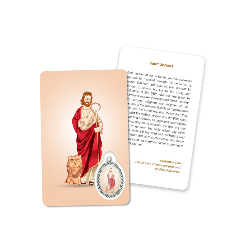 Prayer's card of Saint Jerome