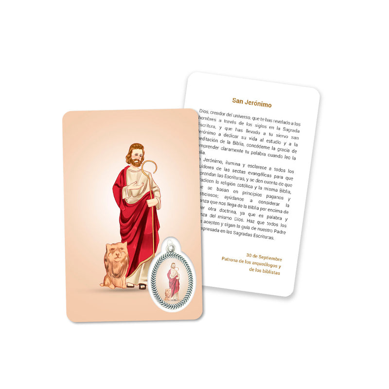 Gebetskarte des Heiligen Hieronymus