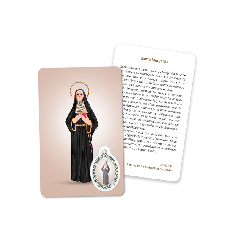 Cartão de oração de Santa Margarida