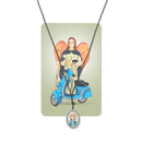 Saint Raphael necklace with motorbike