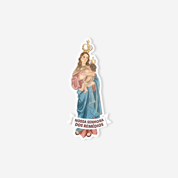 Catholic sticker of Our Lady of Remedies
