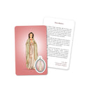 Prayer's card of Our Lady of the Rose Mystic